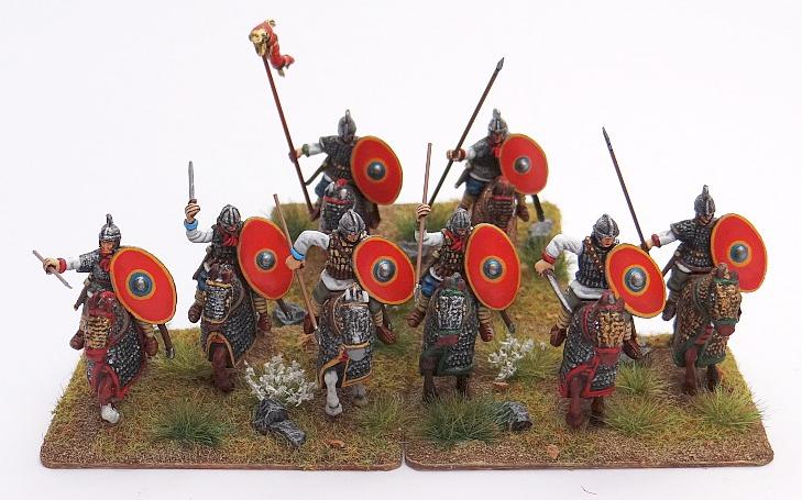 Late Roman Medium Cavalry 1/72 Scale Model Plastic Figures Painted Exmaple