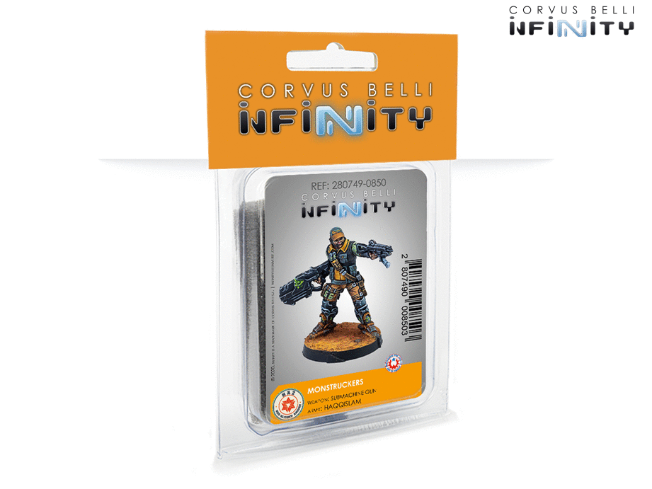 Infinity NA2 Monstruckers (Submachine Gun) Miniature Game Figure Blister Package