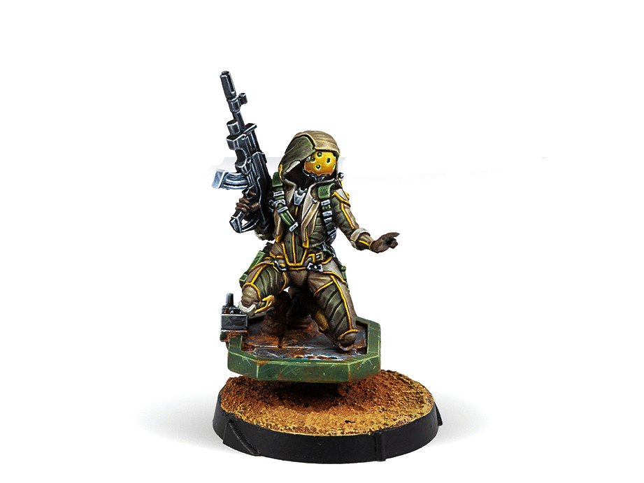 Infinity Haqqislam Mukthar, Active Response Unit (Hacker) Miniature Game Figure
