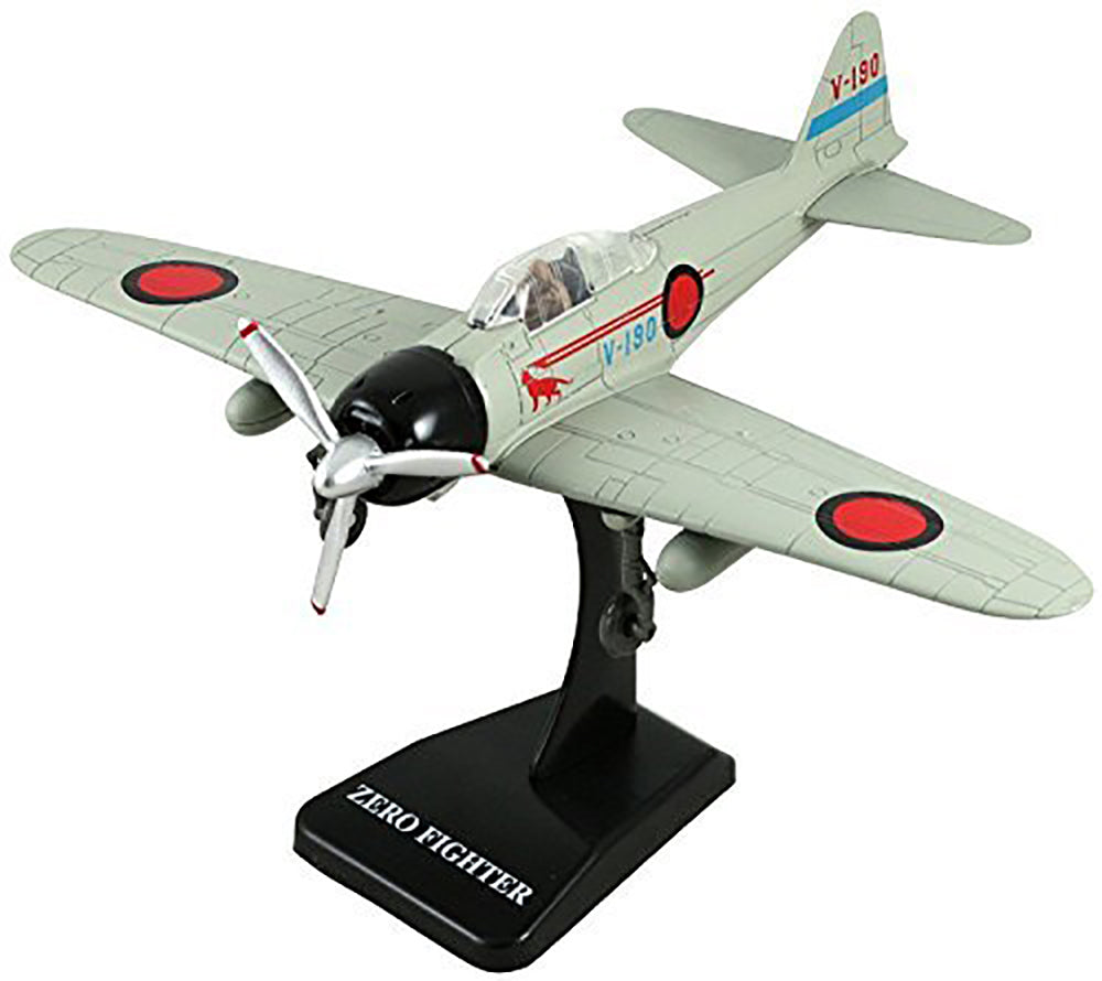 Mitsubishi A6M Zero model on included display stand