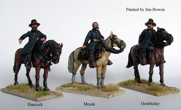 American Civil War Union 28mm Perry Miniatures Union Mounted Commanders Meade Hancock Doubleday