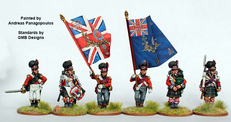 Perry Miniatures British Highland Command Advancing 28mm Metal Figures