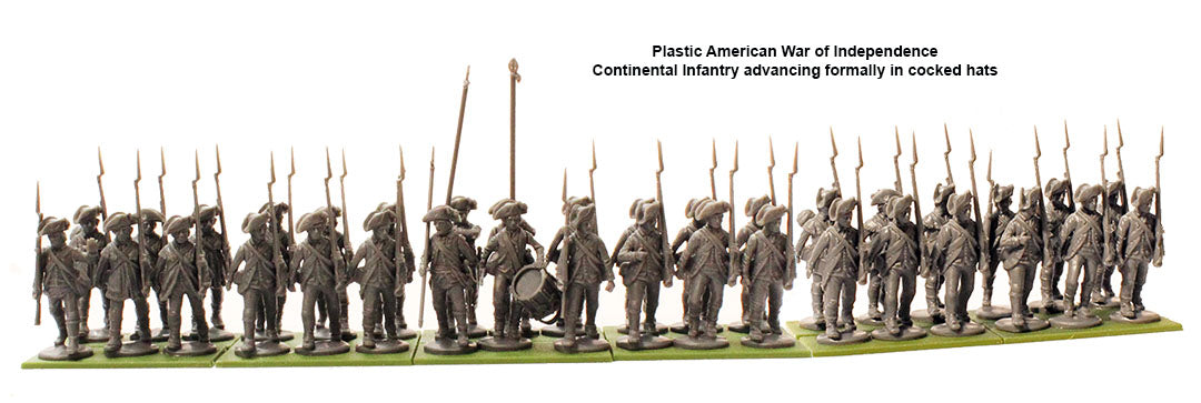 American War Of Independence Continental Infantry 1776-1783, 28 mm Scale Model Plastic Figures unpainted examples