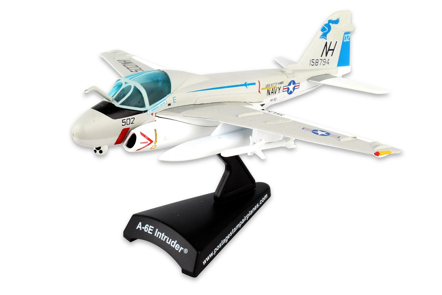 Grumman A-6E Intruder VA-52 “Knightriders” 1/140 Scale Model By Daron Postage Stamp