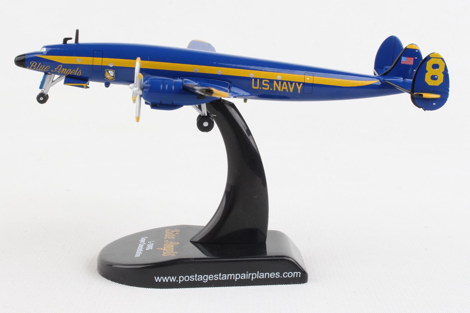 Lockheed C-121J (L-1049) Super Constellation Blue Angels 1/300 Scale Model Left Side View