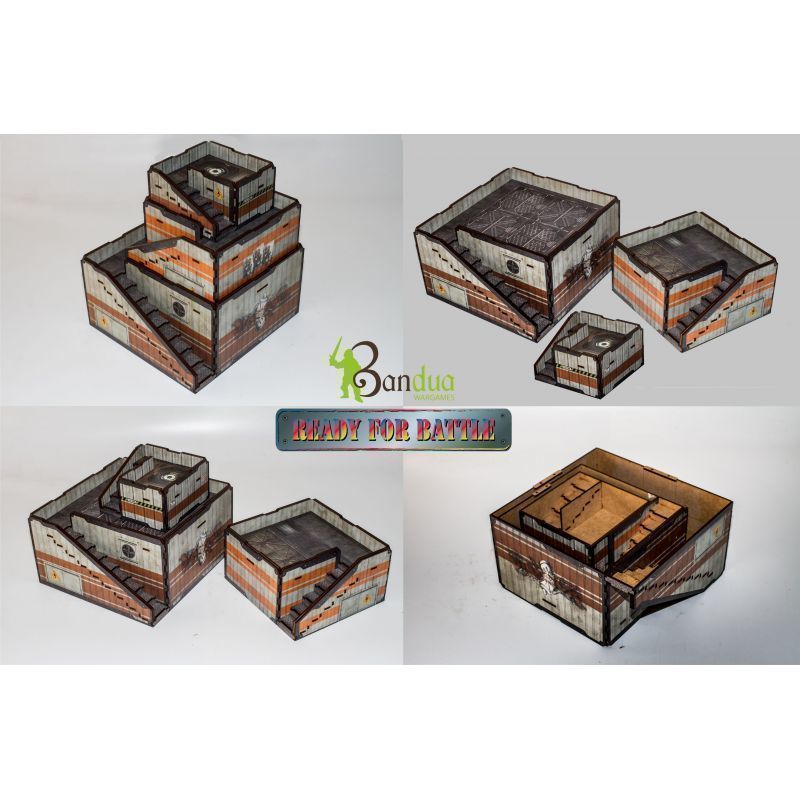 Infinity Q-Building Beta Miniature Game Scenery Set By Badua Wargames