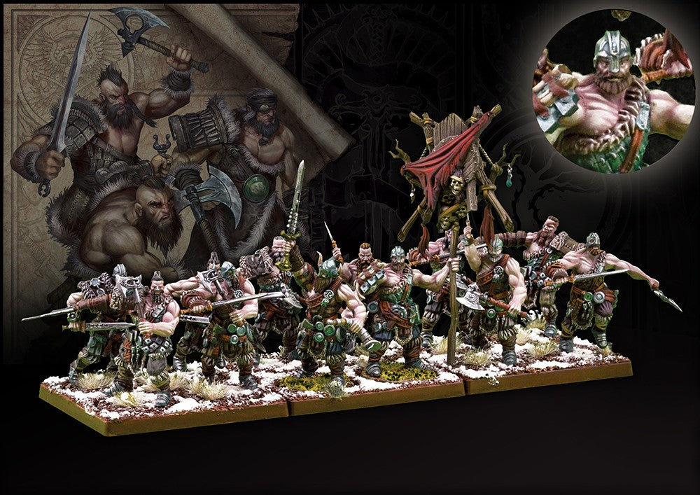 Conquest Nords Raiders, 38 mm Scale Model Plastic Figures Painted