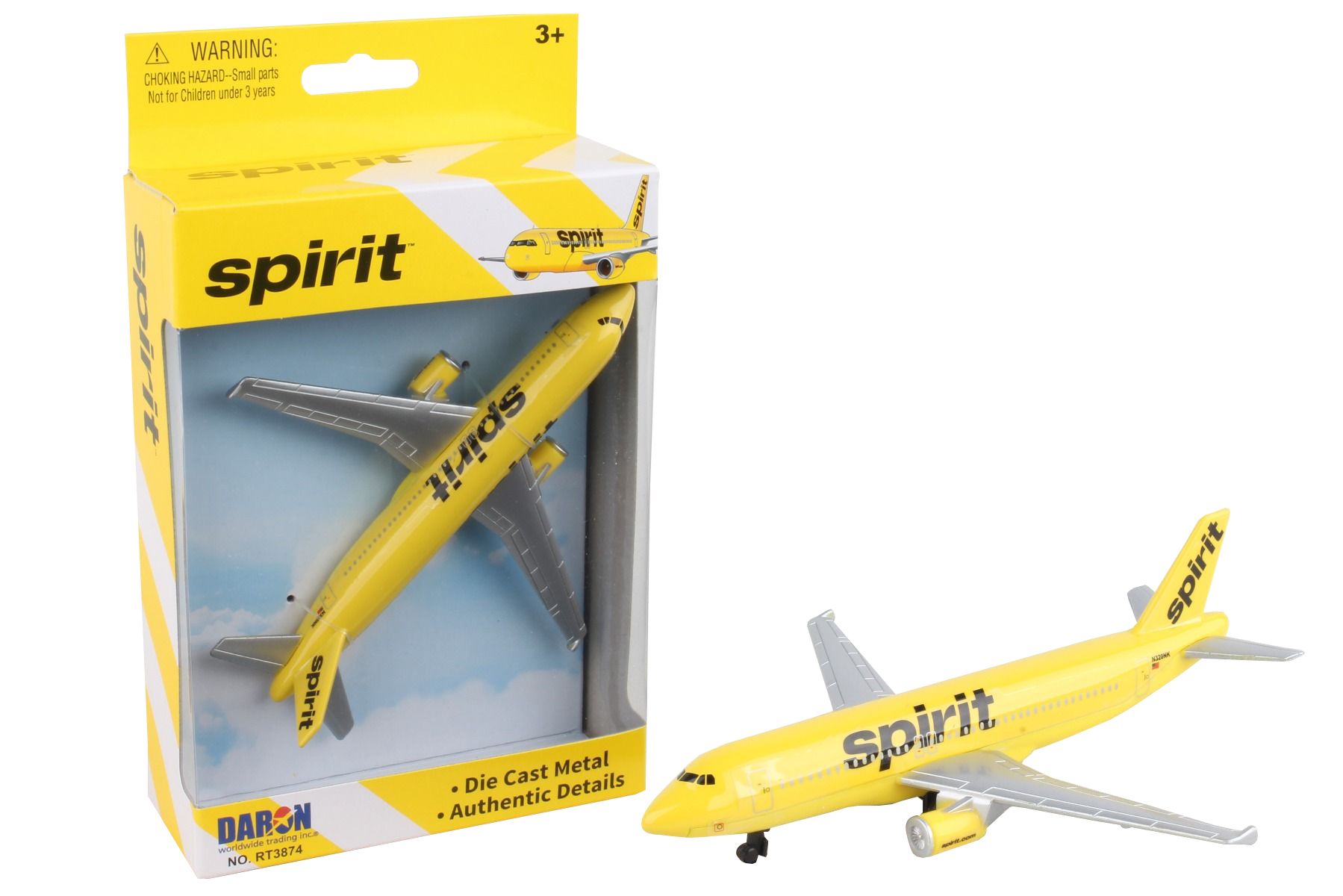 Spirit Airlines Diecast Aircraft Toy By Daron