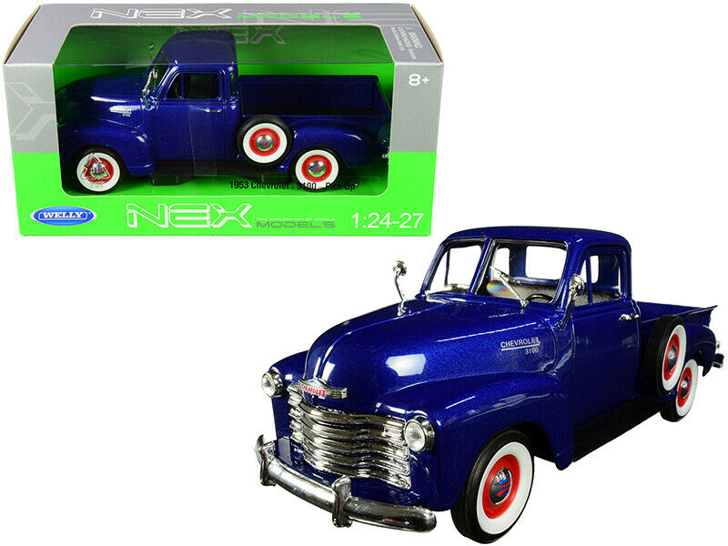Chevrolet 3100 Pick Up 1953 (Blue) 1:24 - 27 Scale Diecast Model