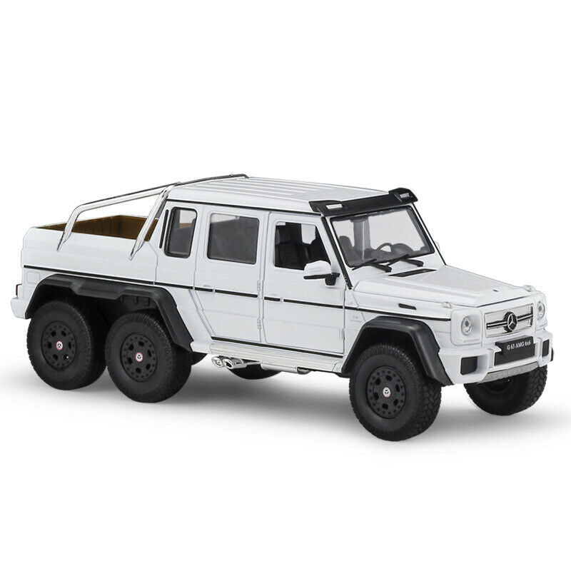 Mercedes-Benz G-Class G63 AMG 6 X 6 (White) 1:24 Scale Diecast Model Car By Welly