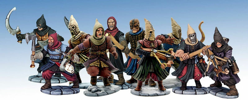 Frostgrave Cultists, 28 mm Scale Model Plastic Figures Painted Example