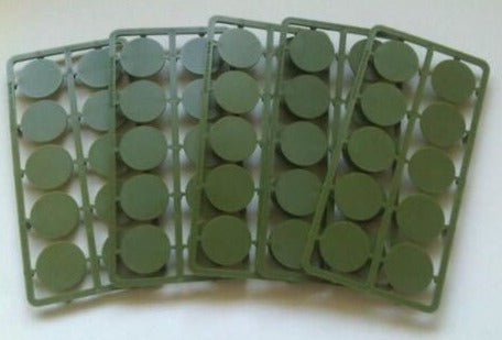 25 mm Round Plastic Bases (50)