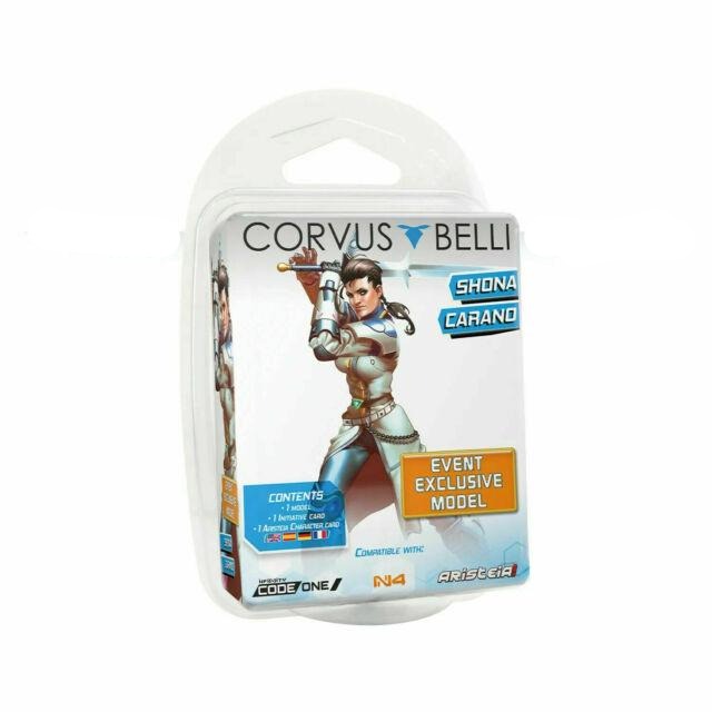 Infinity N4, Code One Aristeia, Shona Carano Swordmaster Limited Edition Game Figure Blister Package