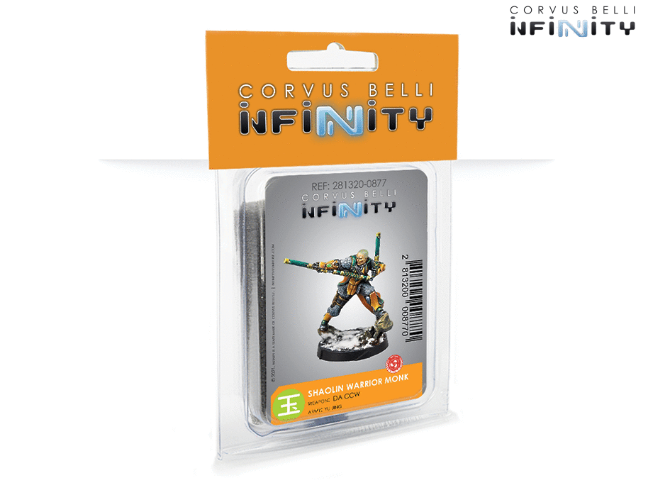 Infinity Yu Jing Shaolin Warrior Monk (DA CCW) Miniature Game Figure Blister Package