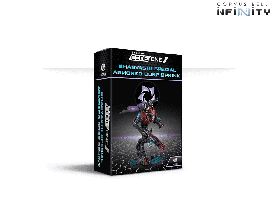 Infinity CodeOne Combined Army Shasvastii Special Armored Corp Sphinx (TAG) Miniature Box