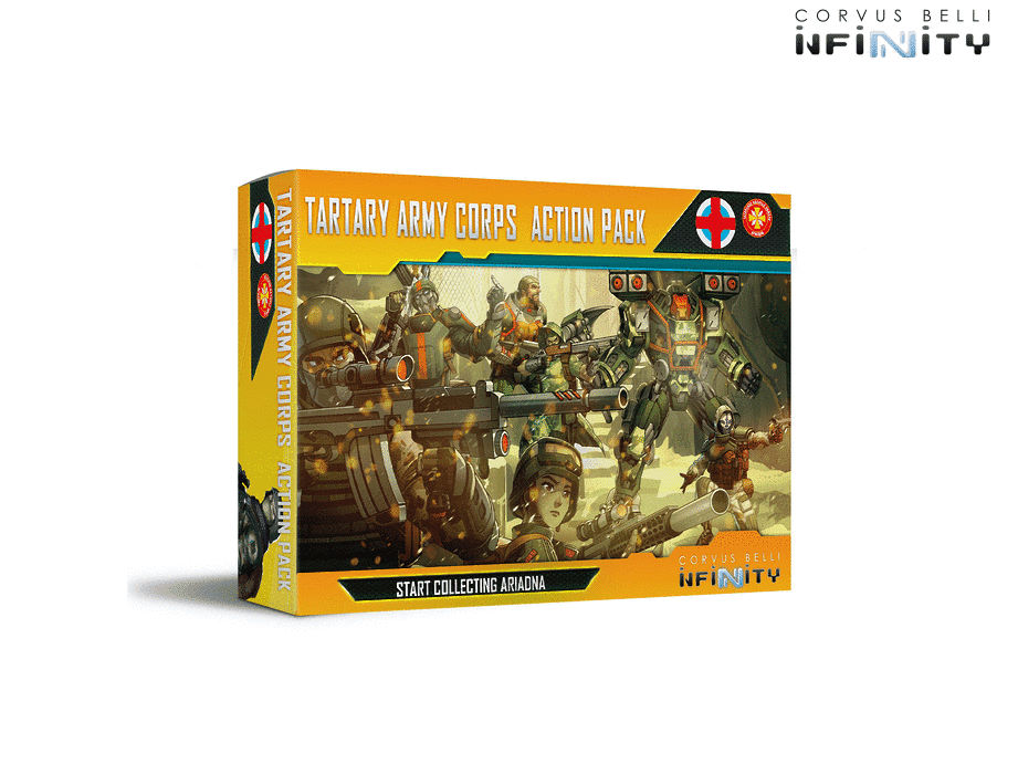 Infinity Ariadna Tartary Army Corps Action Pack Miniature Game Figures Box