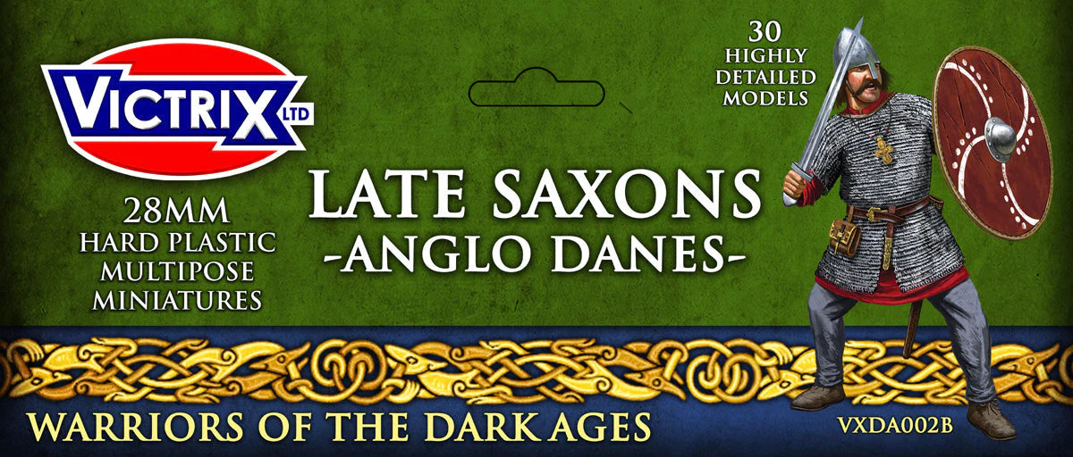 Victrix Limited 28mm Late Saxons Anglo Danes Skirmish Pack retail header packaging art