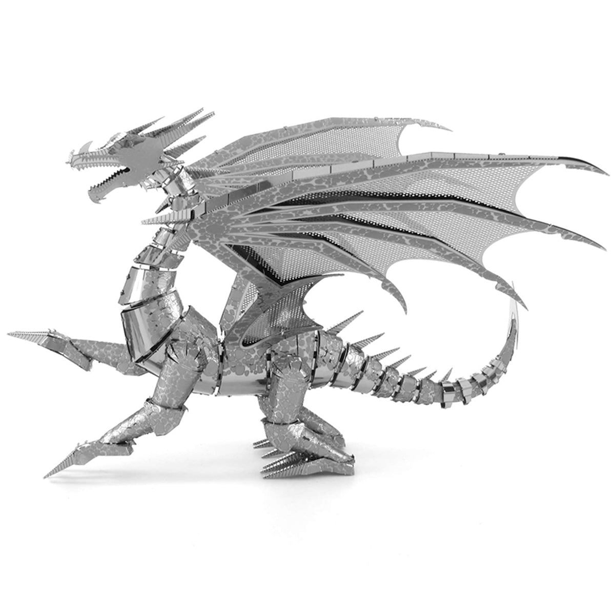 Silver Dragon Metal Earth Model Kit Left Side View