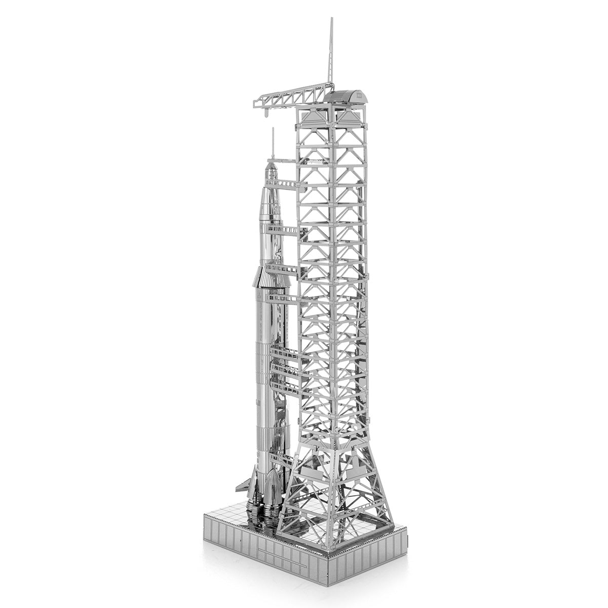 Apollo Saturn V with Gantry Metal Earth Model Kit Corner View