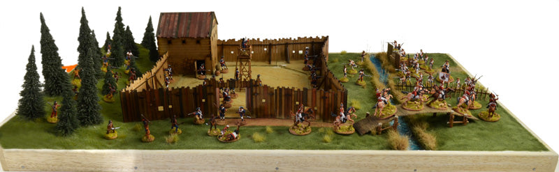 French Indian War 1754-1763 The Last Outpost, 1/72 Scale Diorama Battle Set Example Diorama Side View