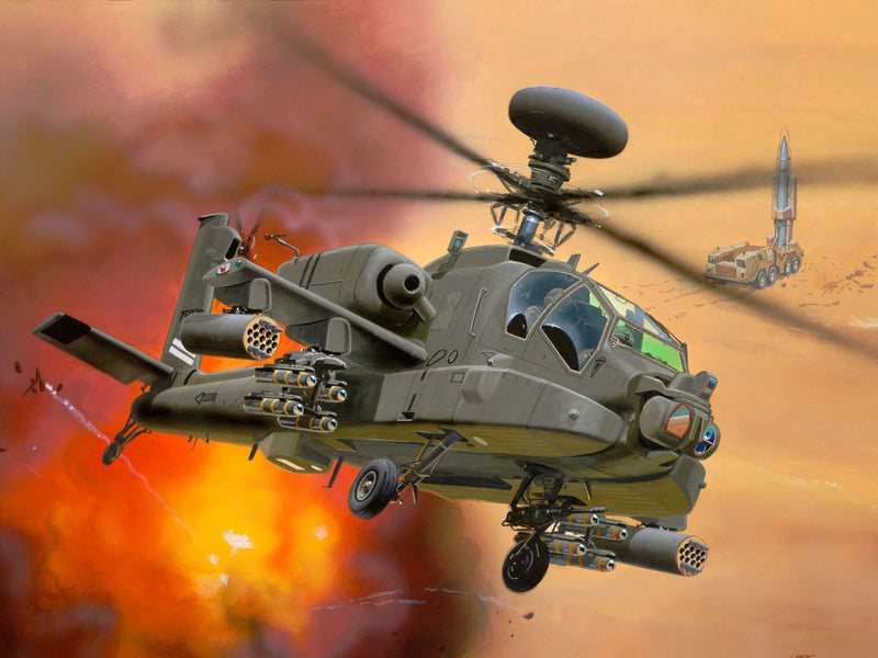 Boeing AH-64D Longbow Apache 1/144 Scale Model Kit Box Art