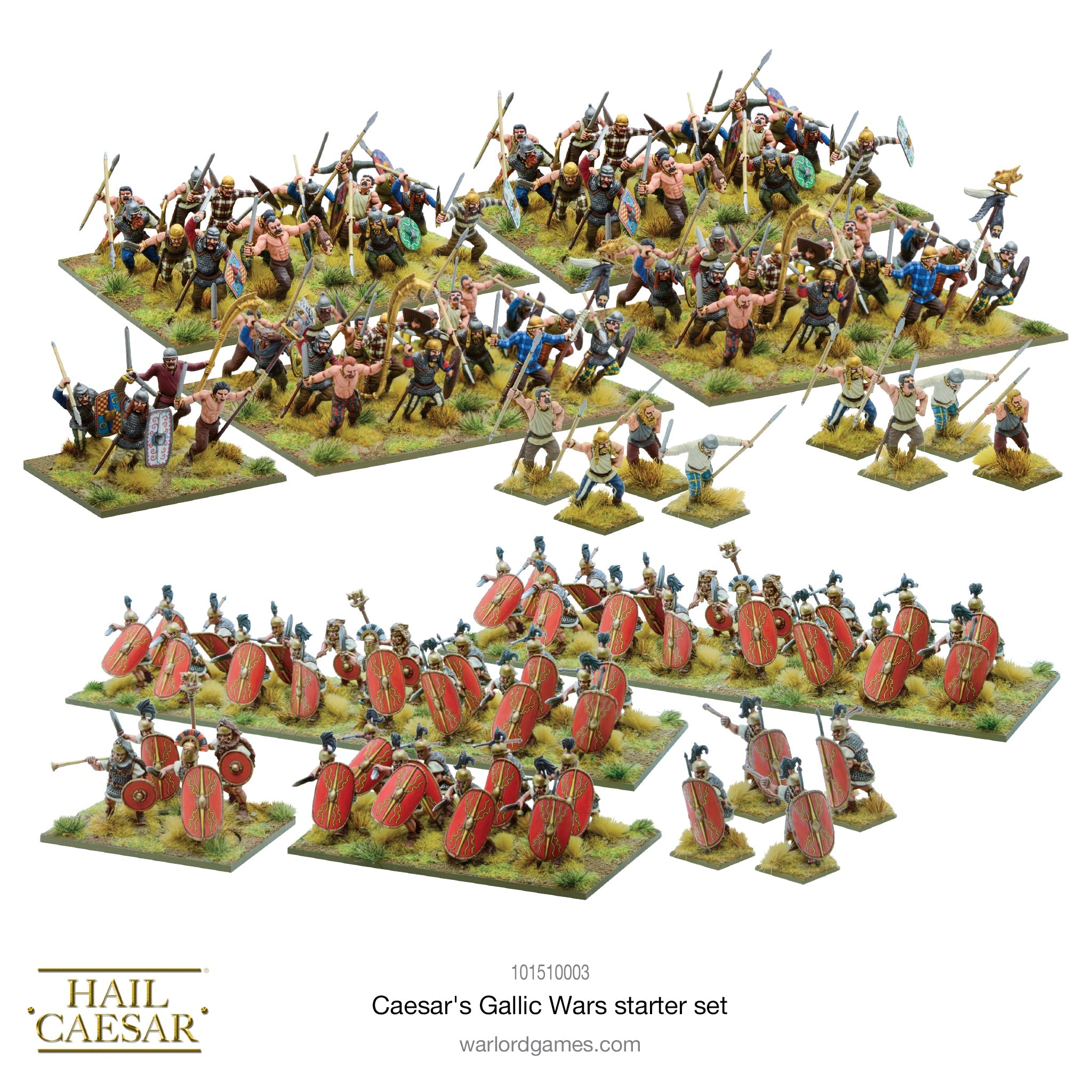 Hail Caesar: Caesar’s Gallic Wars Starter Set Tabletop Miniature Game Example Figures