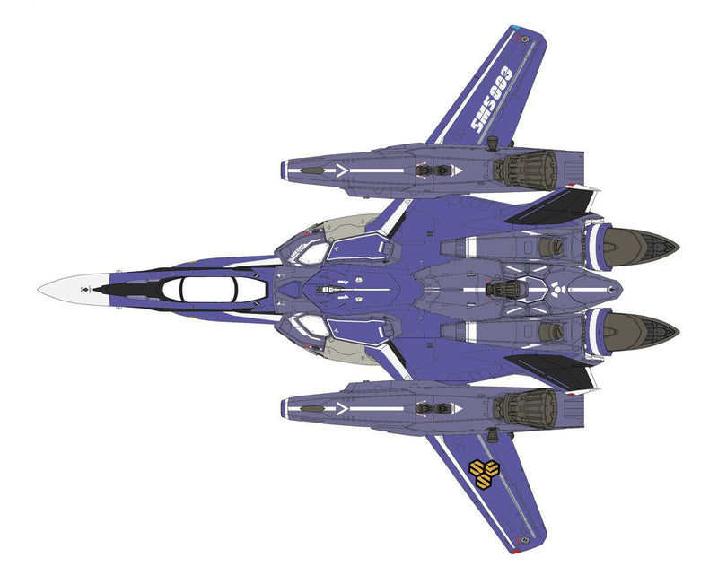 Macross Frontier VF-25G Super Messiah 1:72 Scale Model Kit Top View Illustration