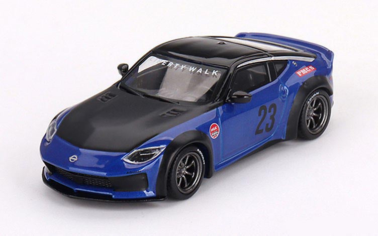 Nissan Z LB Nation Works (Serian Blue) 1:64 Scale Diecast Car