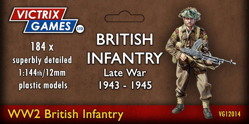 British Infantry and Heavy Weapons, 1:144 (12 mm) Scale Model Plastic Figures