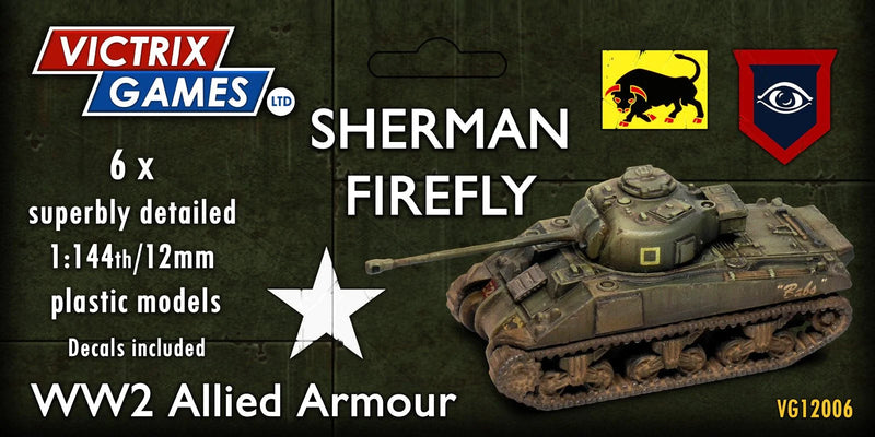 Sherman Firefly, 1:144 (12 mm) Scale Model Plastic Kit (Set of 6)