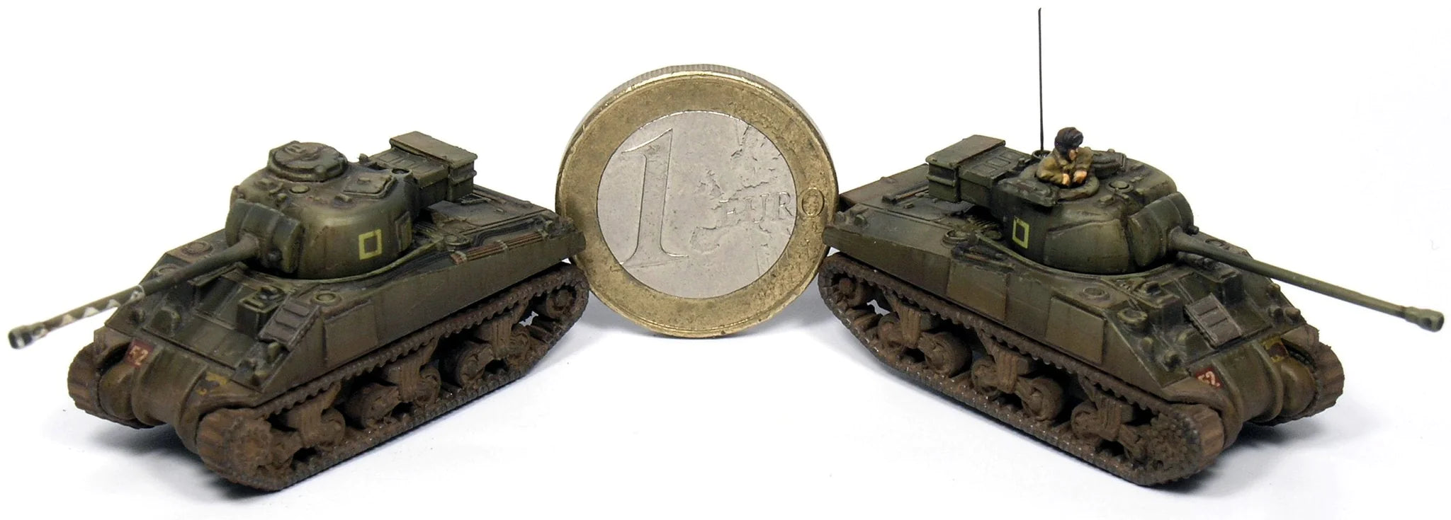 Sherman Firefly, 1:144 (12 mm) Scale Model Plastic Kit (Set of 6) Size Comparison