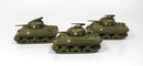 M4A3 Sherman 75mm Gun Medium Tank, 1:144 (12 mm) Scale Model Plastic Kit (Set of 6) Side View