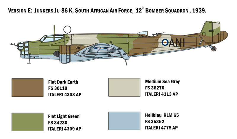 Junkers Ju-86E-1/E-2, 1/72 Scale Model Kit Version E