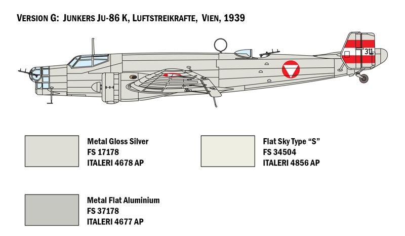 Junkers Ju-86E-1/E-2, 1/72 Scale Model Kit Version G