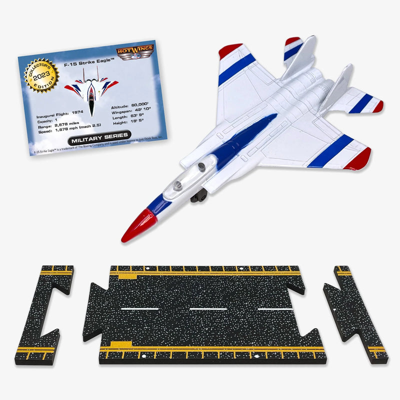 Boeing F-15 Strike Eagle (Red White & Blue) Diecast Aircraft Toy