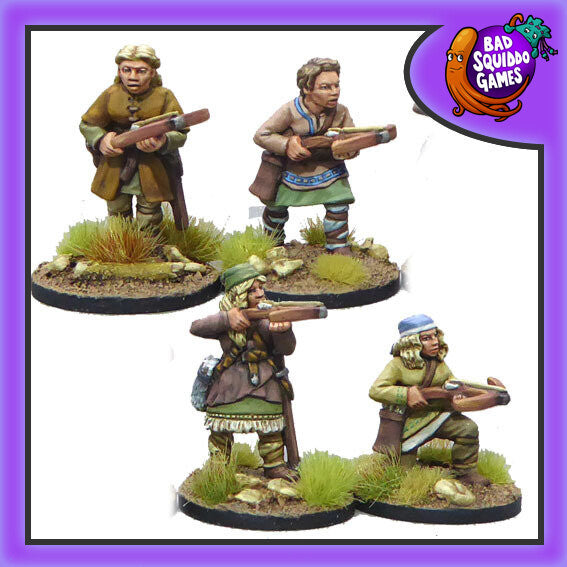 Shieldmaiden Crossbows, 28 mm Scale Model Metal Figures