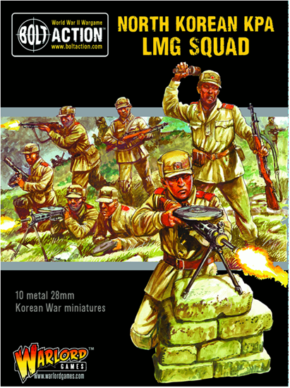 Bolt Action Korean War, North Korean KPA LMG Squad28 mm Scale Model Figures