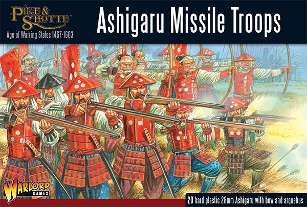 Warlord Games Pike and Shotte Ashigaru Missile Troops 28mm Scale Box Front Art
