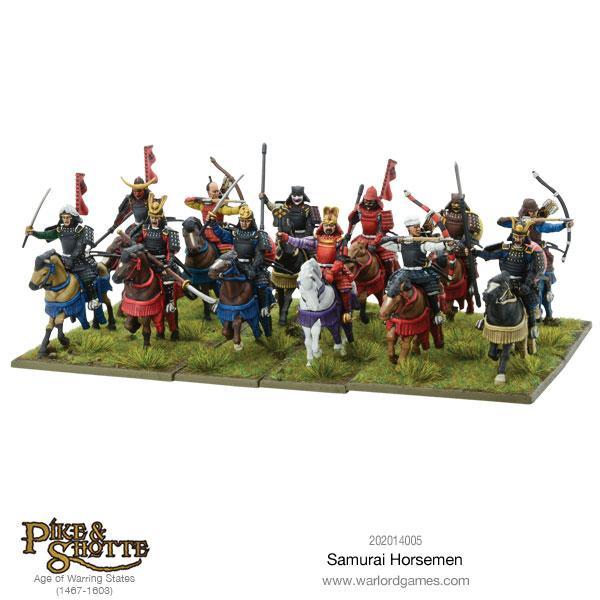 Full Deployment of Twelve Painted 28mm Scale Samurai Horsemen Cavalry Miniatures