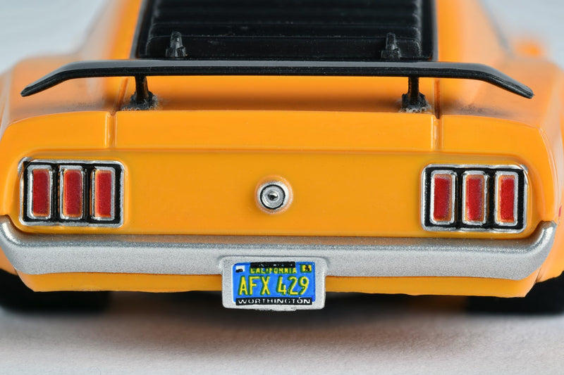 Ford Mustang Box 429 (Orange) 1/64 Scale Slot Car Rear Close Up