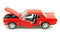 Ford Mustang 1964 1/2 (Red), 1:24 Scale Diecast Car Left Side View Open Doors & Hood