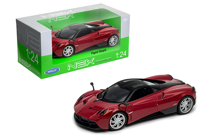 Pagani Huayra (Red), 1/24-27 Scale Diecast Car Window Box