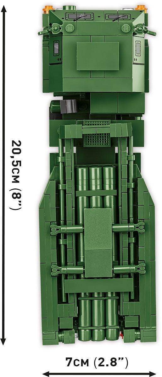 Lockheed Martin M142 HIMARS, 604 Piece Block Kit Top View Dimensions