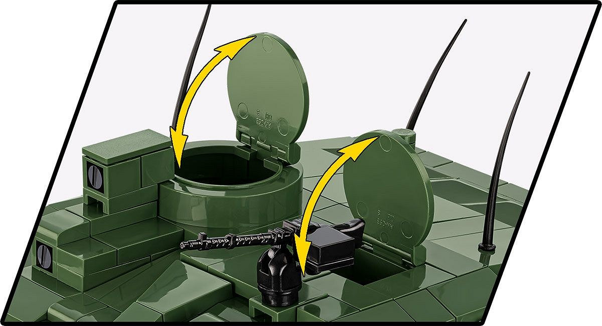 Challenger 2 Main Battle Tank, 954 Piece Block Kit Turret Hatches