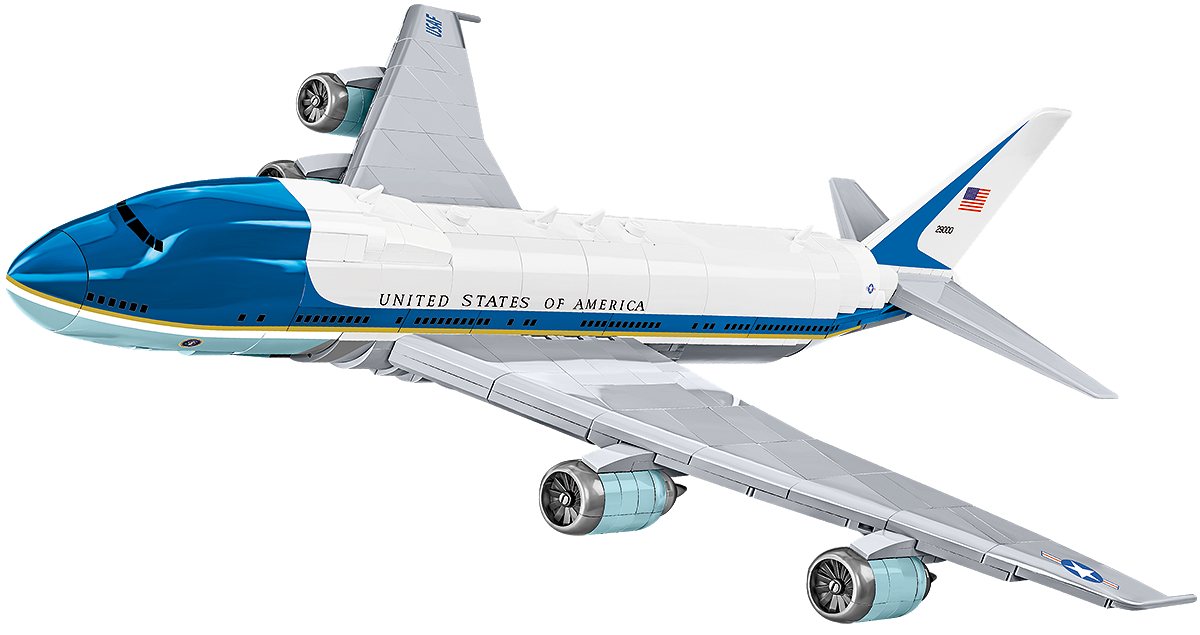 Boeing 747 Air Force One, 1087 Piece Block Kit In Flight