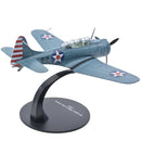 Douglas SBD-3 Dauntless, US Navy 1940’s, 1/72 Scale Diecast Model Right Rear View On Stand