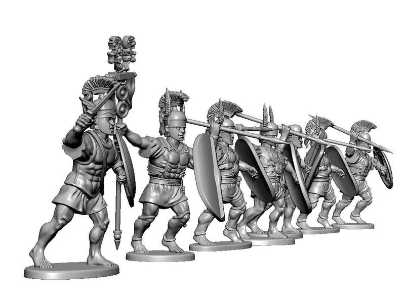 Armoured Samnites, 28 mm Scale Model Plastic Figures Close Up