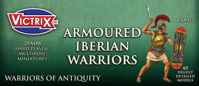 Iberian Armored Warriors, 28 mm Scale Model Plastic Figures