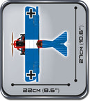 Fokker D.VII, 219 Piece Block Kit Top View Dimensions