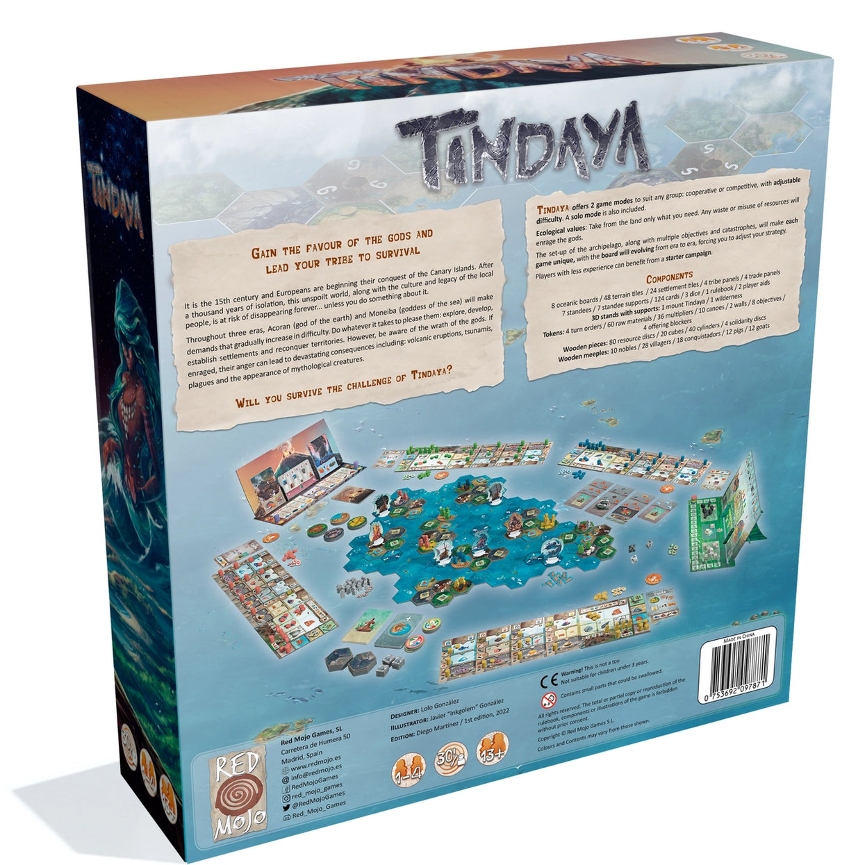 Tindaya Board Game Back of Box